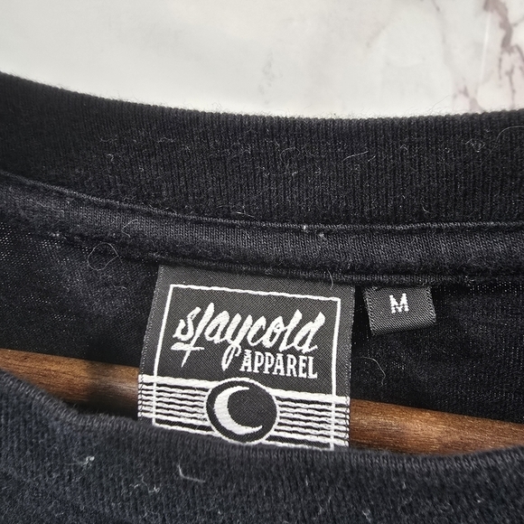 Stay Cold T Shirt Women Medium Black Tee Short Sleeve Keep Your Distance Forever - Picture 3 of 10